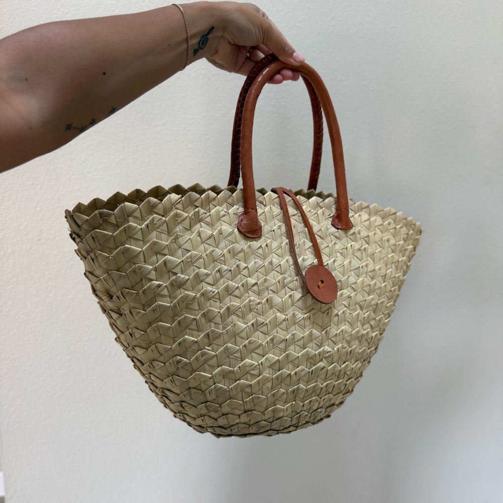 Large Wicker Tote Bag - Picture 2 of 7